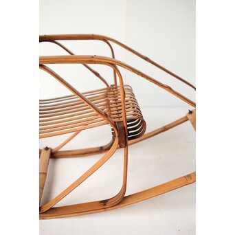 シバヤマ産業 バンブーロッキングキッズチェアー 竹椅子　U317 