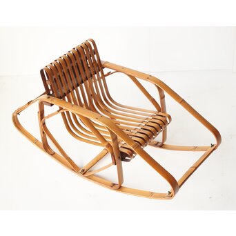 シバヤマ産業 バンブーロッキングキッズチェアー 竹椅子　U317 