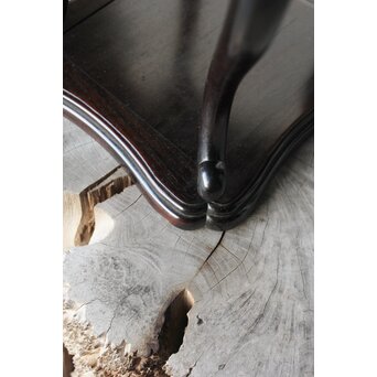 唐木 紫檀意 猫足卓　X394 