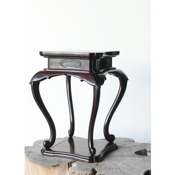 唐木 紫檀意 猫足卓　X394 