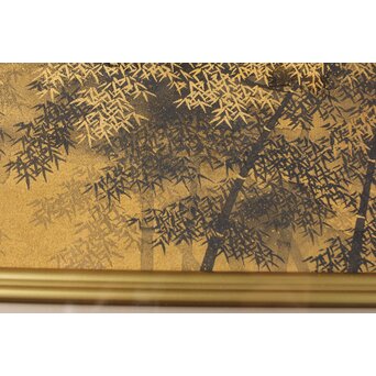 平川敏夫【薬師塔韻】日本画15号 共シール 額装　Z377 