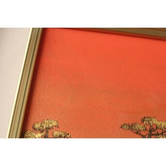 平川敏夫【薬師塔韻】日本画15号 共シール 額装　Z377 