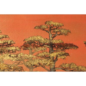 平川敏夫【薬師塔韻】日本画15号 共シール 額装　Z377 