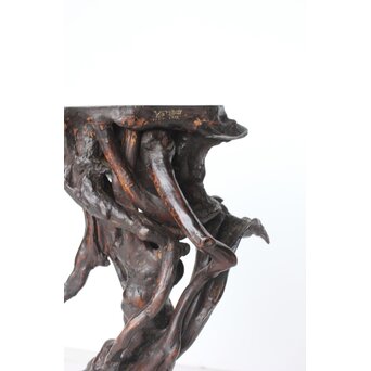 時代 根木 自然木 天然木 盆栽卓　X395 