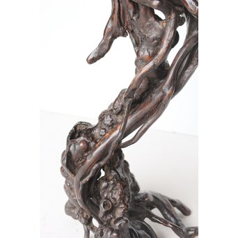 時代 根木 自然木 天然木 盆栽卓　X395 