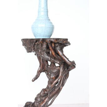 時代 根木 自然木 天然木 盆栽卓　X395 