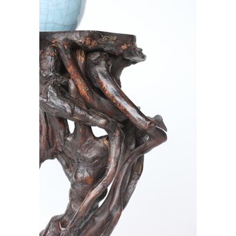 時代 根木 自然木 天然木 盆栽卓　X395 