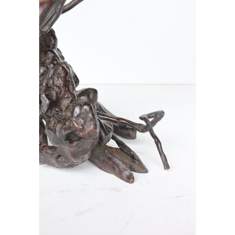 時代 根木 自然木 天然木 盆栽卓　X395 