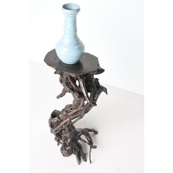 時代 根木 自然木 天然木 盆栽卓　X395 