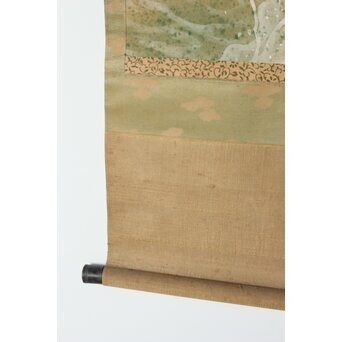 笠松紫浪【波】肉筆 絹本 掛軸　Z378 