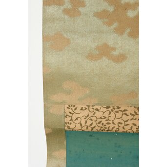 笠松紫浪【波】肉筆 絹本 掛軸　Z378 