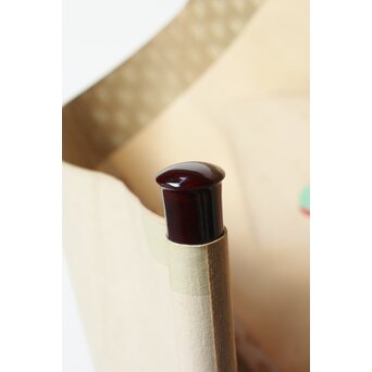 山口蓬春【罌粟】紙本扇面掛軸　Z379 