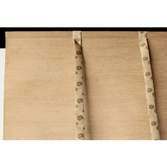 山口蓬春【罌粟】紙本扇面掛軸　Z379 