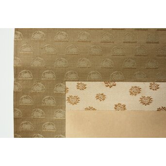 山口蓬春【罌粟】紙本扇面掛軸　Z379 