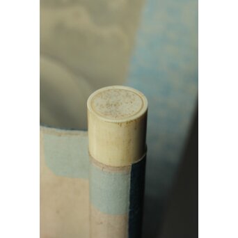 倣 狩野融川 狩野探信守道 合作【瀧鯉図】双幅掛軸　Z381 