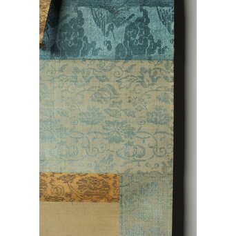 倣 狩野融川 狩野探信守道 合作【瀧鯉図】双幅掛軸　Z381 