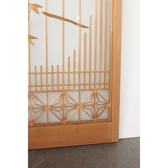 両面ガラス 吉祥紋書院 2枚1組　R0260 