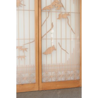 両面ガラス 吉祥紋書院 2枚1組　R0260 