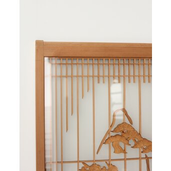 両面ガラス 吉祥紋書院 2枚1組　R0260 