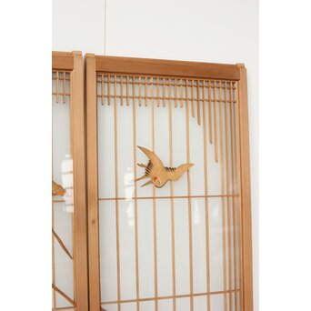 両面ガラス 吉祥紋書院 2枚1組　R0260 