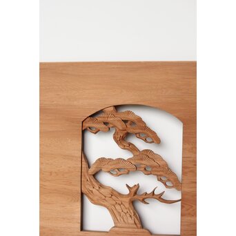 枠無 松竹梅欄 透かし欄間 2枚1組　R0262 