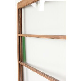 幅広 緑色ガラス戸 2枚1組　GD0153 