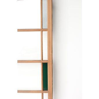 幅広 緑色ガラス戸 2枚1組　GD0153 