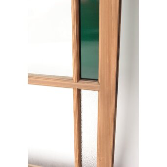 幅広 緑色ガラス戸 2枚1組　GD0153 