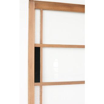 幅広 緑色ガラス戸 2枚1組　GD0153 