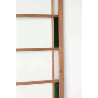 幅広 緑色ガラス戸 2枚1組　GD0153 