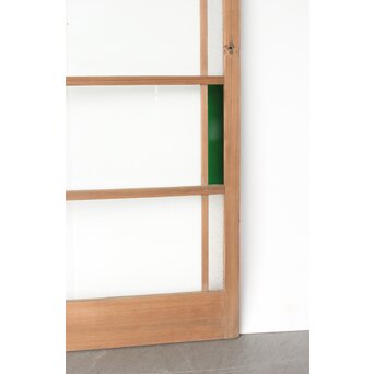 幅広 緑色ガラス戸 2枚1組　GD0153 