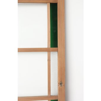 幅広 緑色ガラス戸 2枚1組　GD0153 