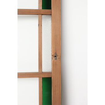 幅広 緑色ガラス戸 2枚1組　GD0153 