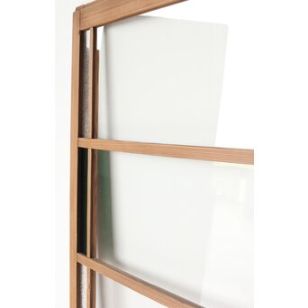 幅広 緑色ガラス戸 2枚1組　GD0153 