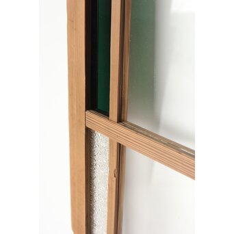 幅広 緑色ガラス戸 2枚1組　GD0153 