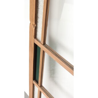 幅広 緑色ガラス戸 2枚1組　GD0153 