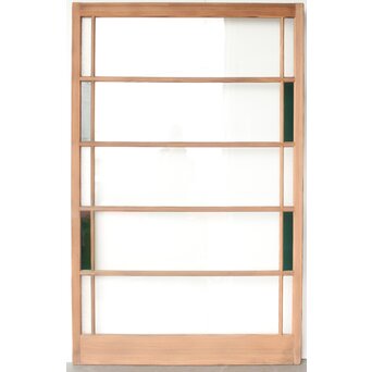 幅広 緑色ガラス戸 2枚1組　GD0153 A　表