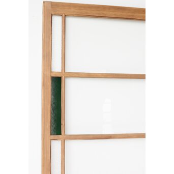 幅広 緑色ガラス戸 2枚1組　GD0153 