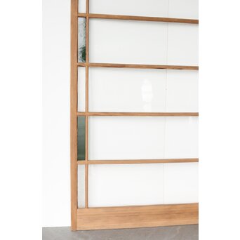 幅広 緑色ガラス戸 2枚1組　GD0153 