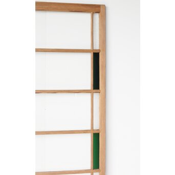 幅広 緑色ガラス戸 2枚1組　GD0153 