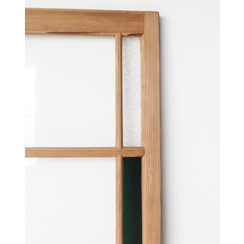 幅広 緑色ガラス戸 2枚1組　GD0153 