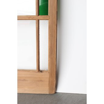 幅広 緑色ガラス戸 2枚1組　GD0153 