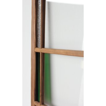 幅広 緑色ガラス戸 2枚1組　GD0153 