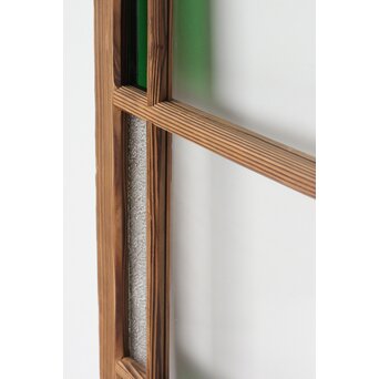 幅広 緑色ガラス戸 2枚1組　GD0153 