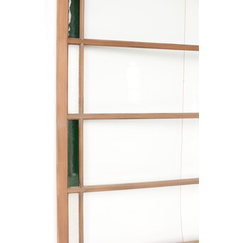 幅広 緑色ガラス戸 2枚1組　GD0153 