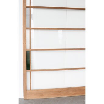 幅広 緑色ガラス戸 2枚1組　GD0153 