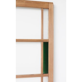 幅広 緑色ガラス戸 2枚1組　GD0153 