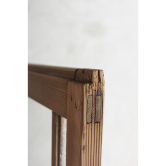 幅広 緑色ガラス戸 2枚1組　GD0153 