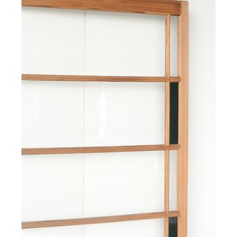 幅広 緑色ガラス戸 2枚1組　GD0153 