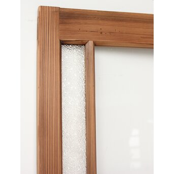 幅広 緑色ガラス戸 2枚1組　GD0153 